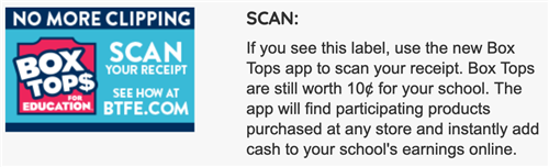 Scan Box Tops for Education 